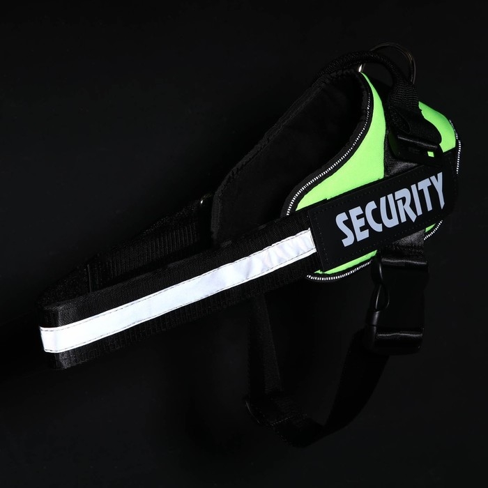 Шлейка К9 мягкая светоотражающая, размер L, ОГ 68-80 см, вес 17,5-32,5 см, зелёная Шлейка К9 мягкая светоотражающая, размер L, ОГ 68-80 см, вес 17,5-32,5 см, зелёная