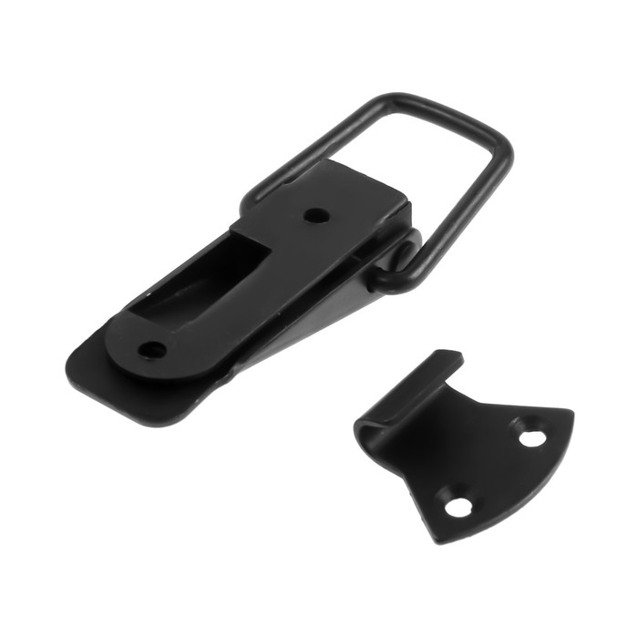 Замок-защелка на ящик, 7,5 см, железный, цвет черный, с проушиной,10 шт Замок-защелка на ящик, 7,5 см, железный, цвет черный, с проушиной,10 шт