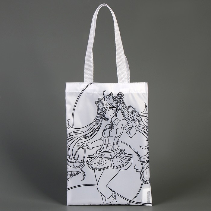 Сумка-шопер, раскраска «Девочка с микрофоном», 32 х 23 см Сумка-шопер, раскраска «Девочка с микрофоном», 32 х 23 см