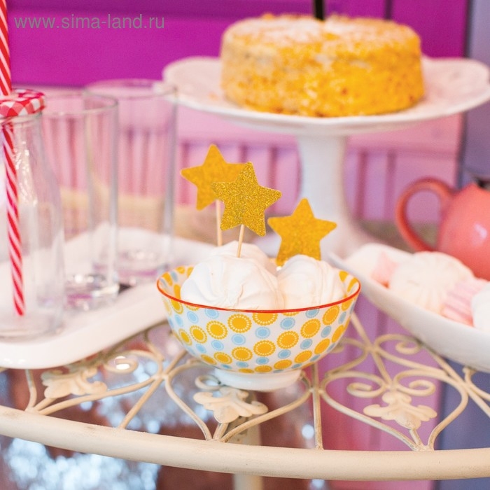 Шпажки «Звезда», набор 12 шт., цвет золотой Шпажки «Звезда», набор 12 шт., цвет золотой