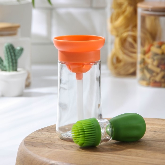 Ёмкость для масла Green, с дозатором, 200 мл, цвет МИКС Ёмкость для масла Green, с дозатором, 200 мл, цвет МИКС