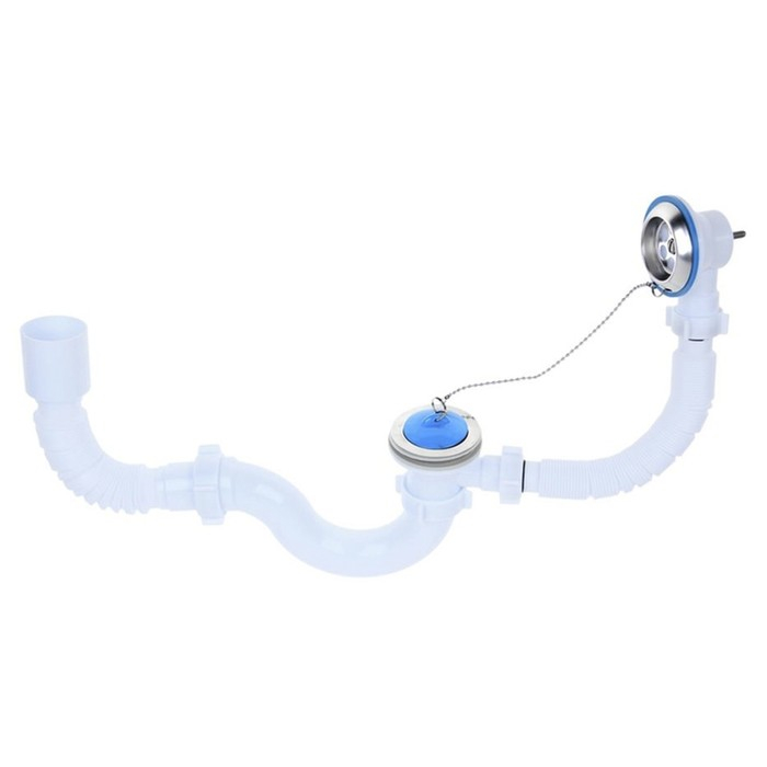 Комплект для ванны  Комплект для ванны "АНИ Пласт" E155: сифон с выпуском, переливом 1 1/2", гибкая труба