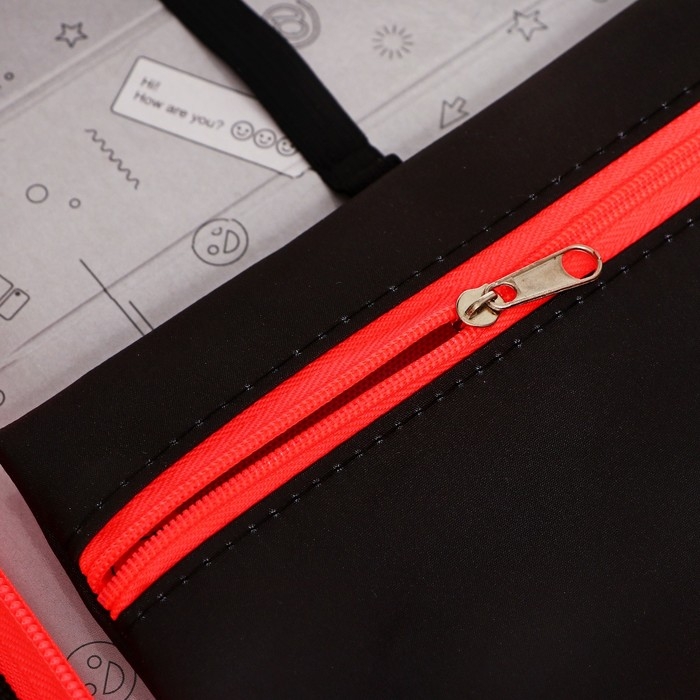 Пенал 1 секция 140 х 210 х 40 мм, откидной карман и косметичка, тканевый, Calligrata TOP Content  Пенал 1 секция 140 х 210 х 40 мм, откидной карман и косметичка, тканевый, Calligrata TOP Content "Кот суета"