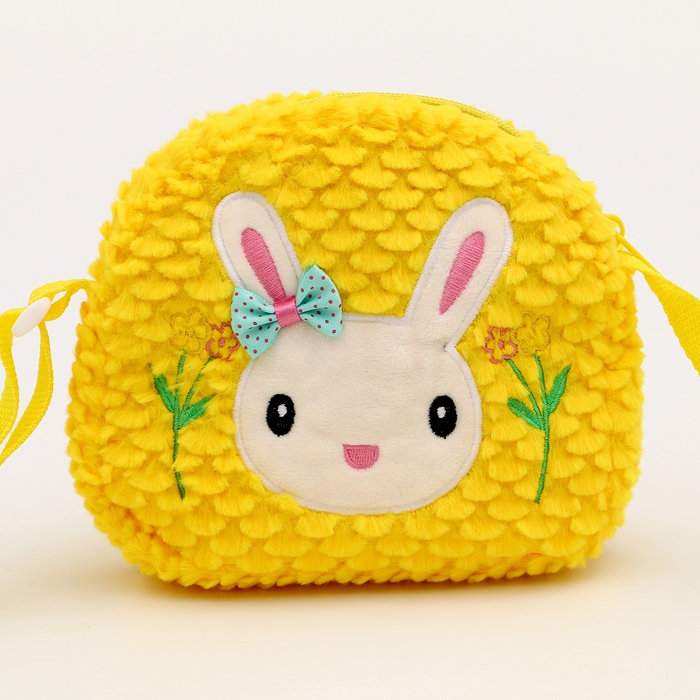 Сумка детская «Зайка с бантиком», 20 см, цвет жёлтый