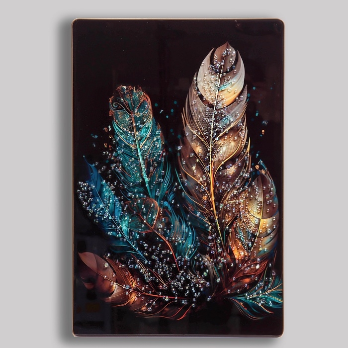 Картина акрил  Картина акрил "Перо колор сияние" 60х39,5 см