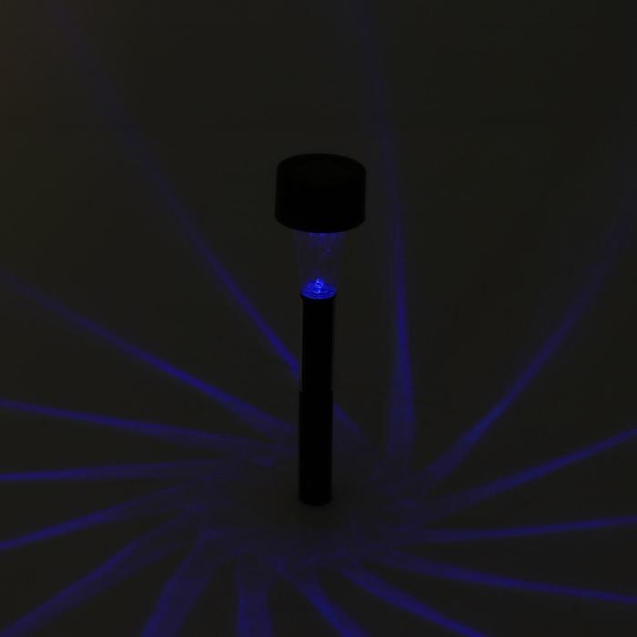 Садовый светильник на солнечной батарее «Цилиндр», 4.5 × 30 × 4.5 см, 1 LED, свечение мульти (RGB)