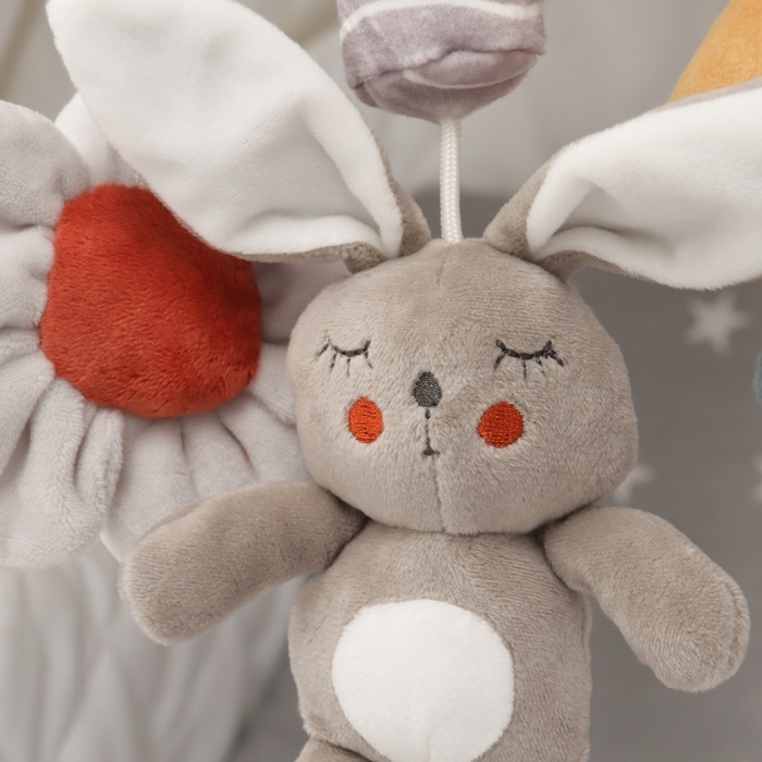 Подвеска - погремушка «Зайка Бонни», пищит, шуршит, на кроватку, коляску, Крошка Я Подвеска - погремушка «Зайка Бонни», пищит, шуршит, на кроватку, коляску, Крошка Я