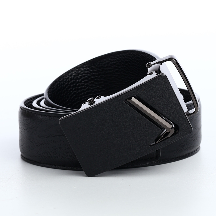 Ремень мужской, ширина 3,6 см, винт, пряжка автомат, цвет чёрный Ремень мужской, ширина 3,6 см, винт, пряжка автомат, цвет чёрный