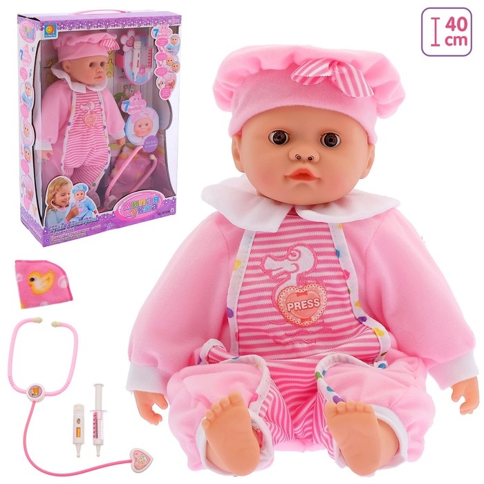 Интерактивный пупс «Милая кукла» болеет, текут сопли, краснеют щёки, звуковые функции, МИКС Интерактивный пупс «Милая кукла» болеет, текут сопли, краснеют щёки, звуковые функции, МИКС