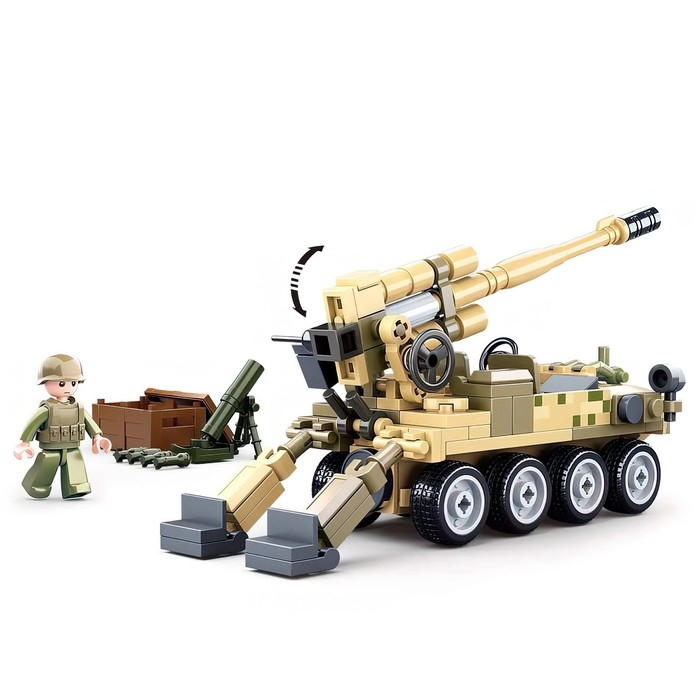 Конструктор Модельки «Восьмиколесная гаубица», 159 деталей Конструктор Модельки «Восьмиколесная гаубица», 159 деталей