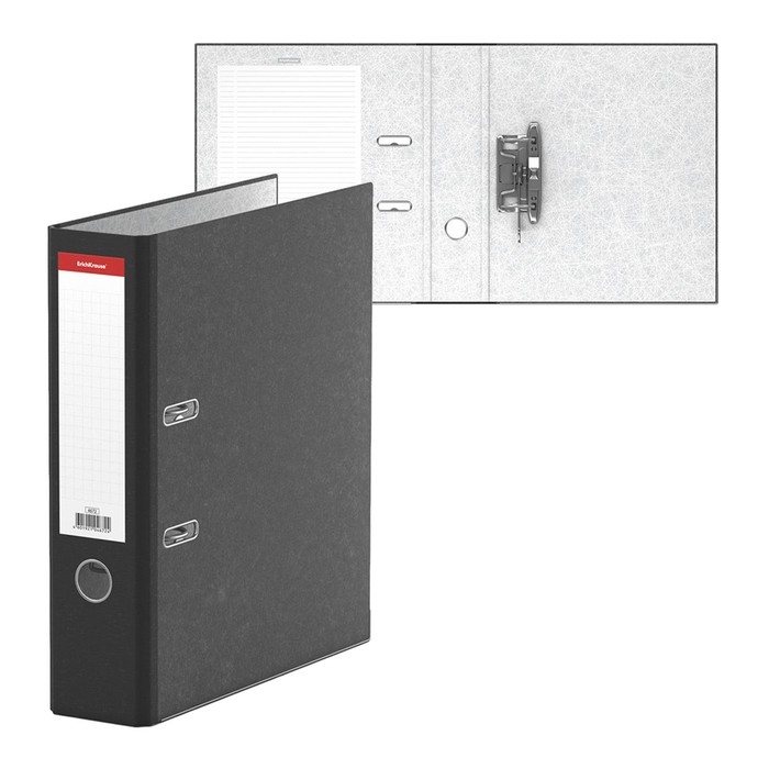 Папка-регистратор А4, 70мм, ErichKrause, Original, мрамор, черная, нижний метал. кант, собранная Папка-регистратор А4, 70мм, ErichKrause, Original, мрамор, черная, нижний метал. кант, собранная