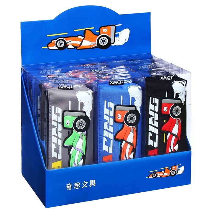 Пенал школьный на молнии Пенал школьный на молнии "Машина", микс