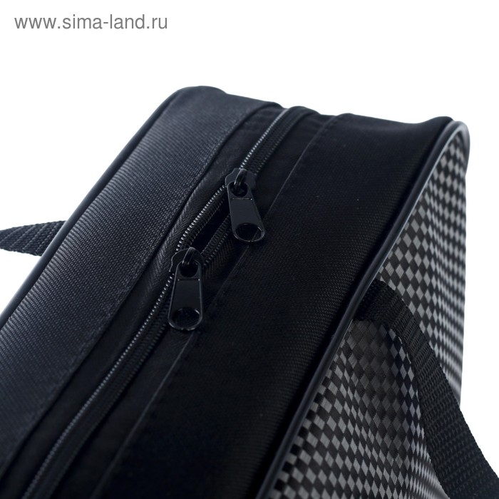 Папка с ручками А4, 360 х 270 х 80 мм, текстильная, ручка-тесьма Папка с ручками А4, 360 х 270 х 80 мм, текстильная, ручка-тесьма "Чёрные шашки" 3Ш48 9582