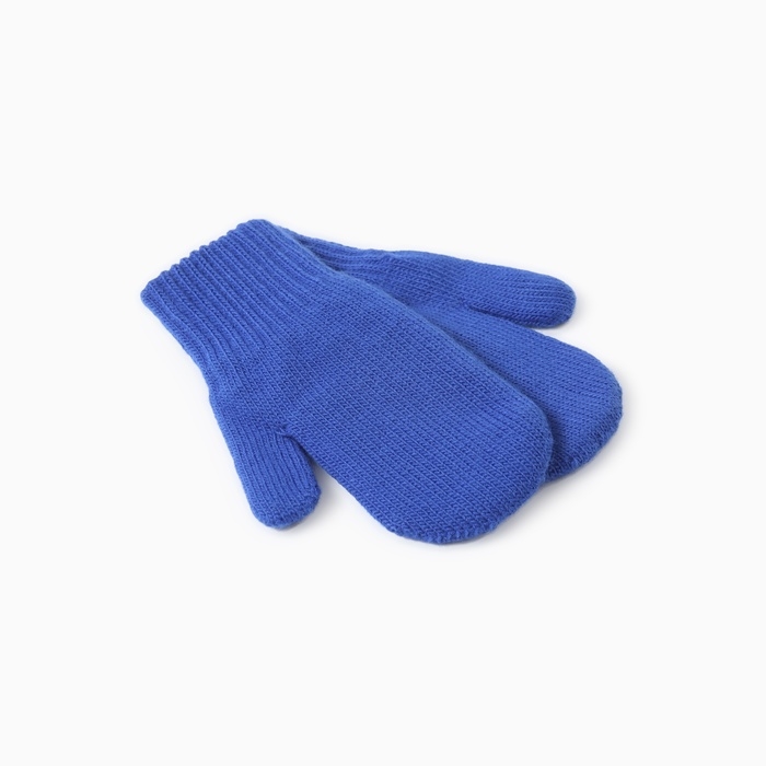 Варежки двойные детские, цвет синий, р-р 14 Варежки двойные детские, цвет синий, р-р 14