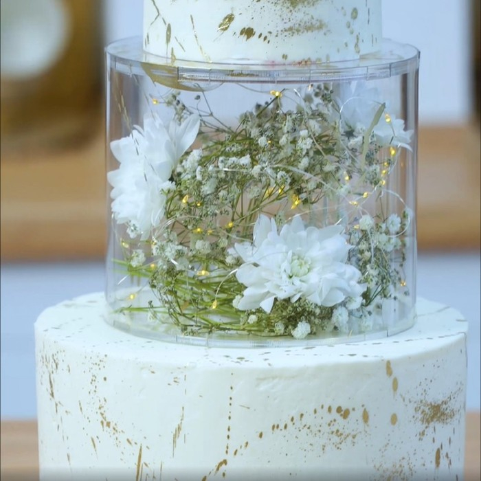 Фальшярус для торта, цилиндр, d=20 см, h=12 см, цвет прозрачный Фальшярус для торта, цилиндр, d=20 см, h=12 см, цвет прозрачный