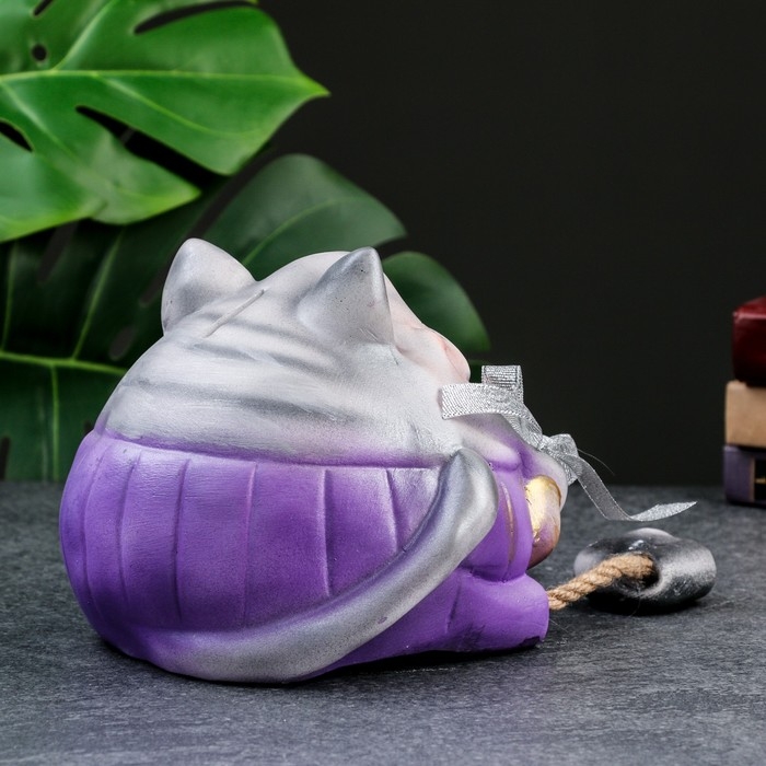 Копилка Копилка "Серый кот с колбасой" 17см