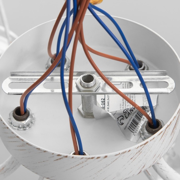 Люстра Люстра "Глория" 5xE14 40Вт белый с золотой патиной 61,5х61,5х27 см BayerLux