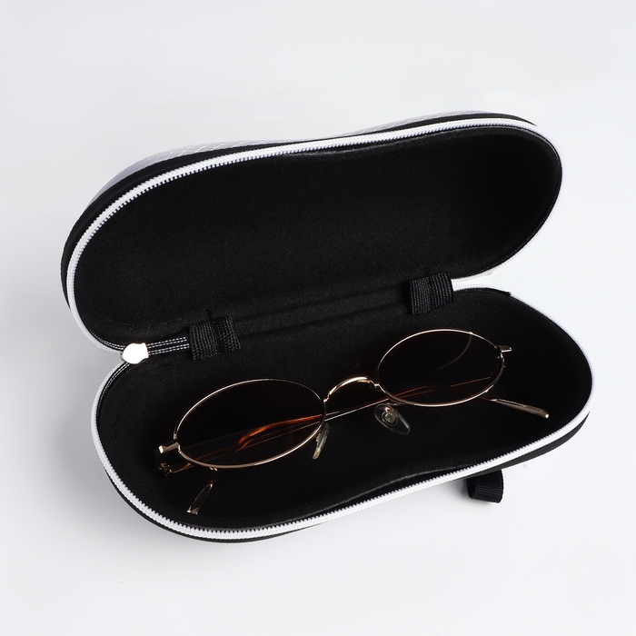 Футляр для очков на молнии, длина 17 см, цвет серый Футляр для очков на молнии, длина 17 см, цвет серый