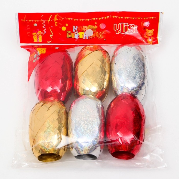 Лента упаковочная голография 0,5 см х 10 м, цвета МИКС Лента упаковочная голография 0,5 см х 10 м, цвета МИКС