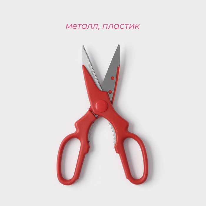 Ножницы кухонные Доляна «Вега», 20 см, цвет МИКС Ножницы кухонные Доляна «Вега», 20 см, цвет МИКС