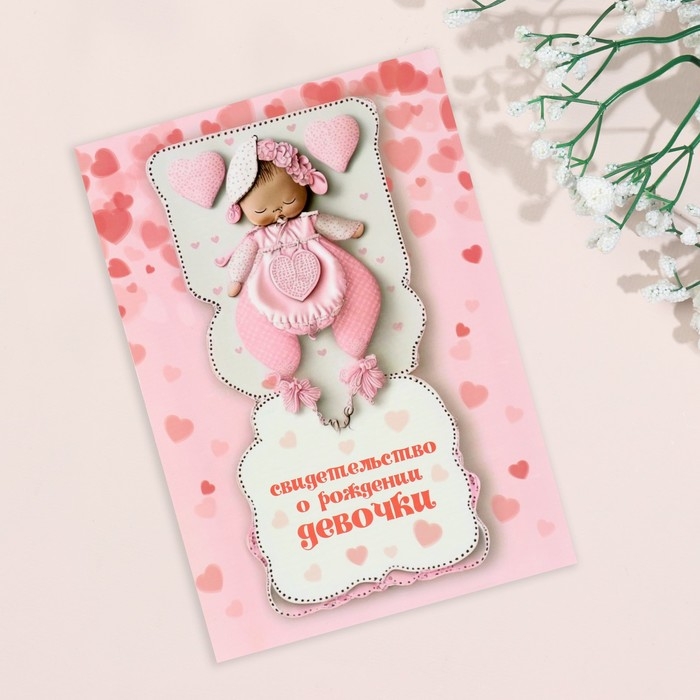 Папка под свидетельство о рождении Папка под свидетельство о рождении "Для девочки" девочка, А5