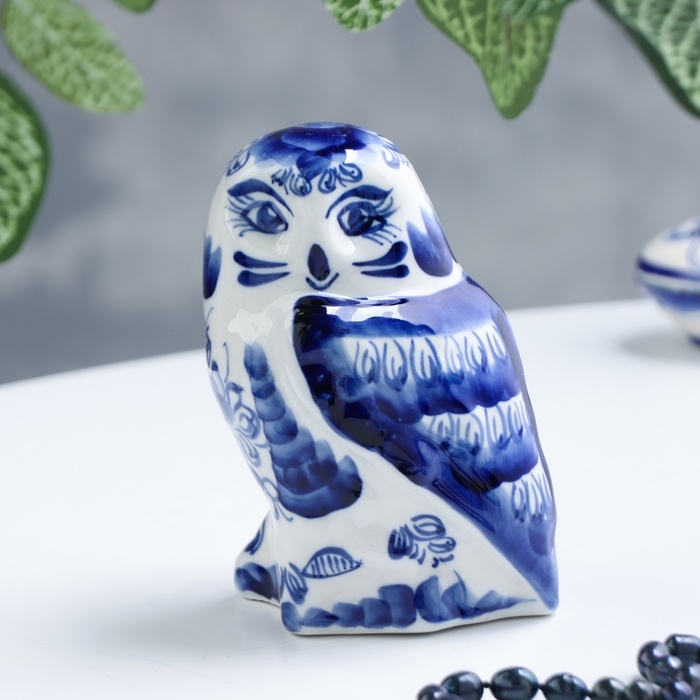 Сувенир Сова, гжель,13х9 см Сувенир Сова, гжель,13х9 см