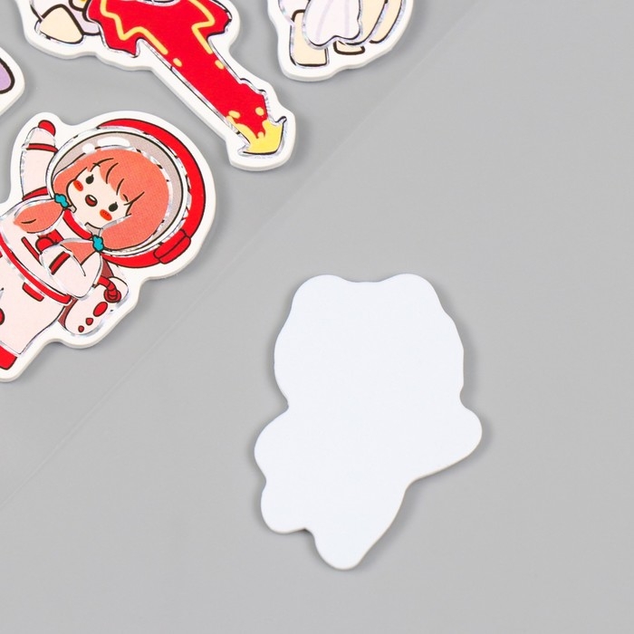 Наклейки для творчества бумага Наклейки для творчества бумага "Нежный космонавт" 15х30 см