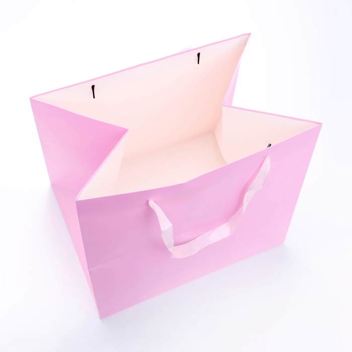 Пакет подарочный с широким дном 35 х 29 х 28 см, розовый Пакет подарочный с широким дном 35 х 29 х 28 см, розовый