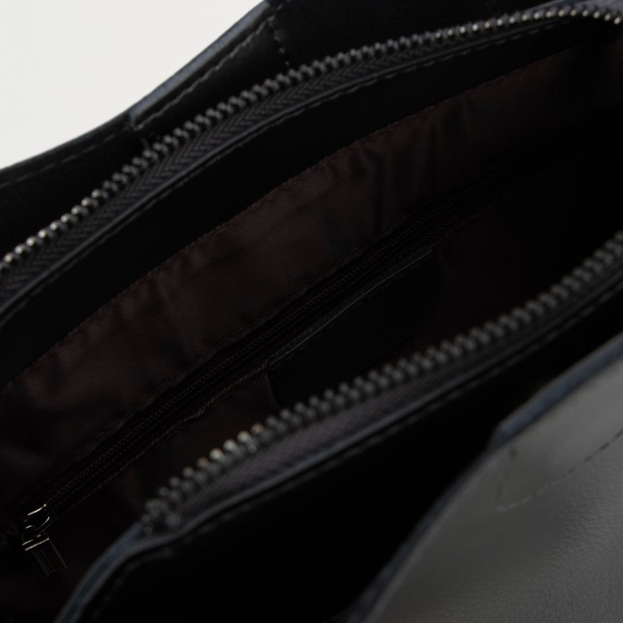 Сумка-тоут на молнии, цвет графитовый