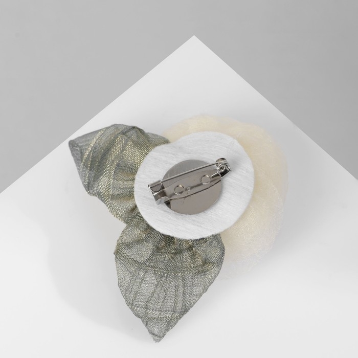 Брошь «Цветок» роза, цвет молочный Брошь «Цветок» роза, цвет молочный