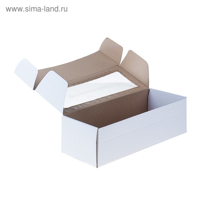 Коробка самосборная, с окном, белая, 16 х 35 х 12 см Коробка самосборная, с окном, белая, 16 х 35 х 12 см