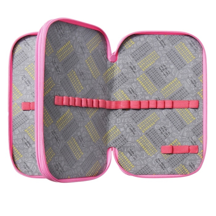 Пенал 2 секции, 125 х 205 х 40 мм, Calligrata 30П26/2  Пенал 2 секции, 125 х 205 х 40 мм, Calligrata 30П26/2 "Аниме подружки", ламинированный картон