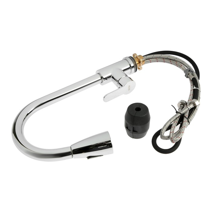 Смеситель для кухни ZEIN Z1300, однорычажный, выдвижной излив, латунь, цвет хром Смеситель для кухни ZEIN Z1300, однорычажный, выдвижной излив, латунь, цвет хром