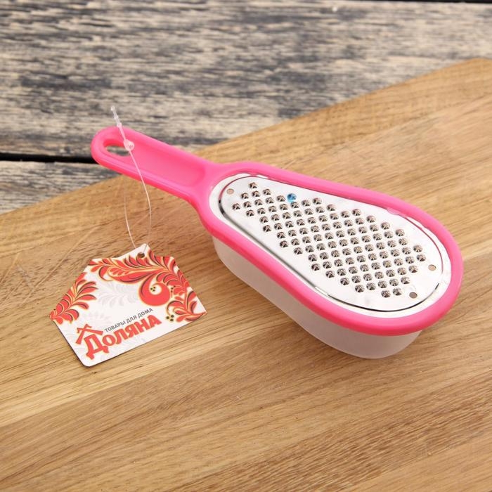 Тёрка с контейнером для детского питания Доляна «Груша», 16 см, мелкая, цвет МИКС Тёрка с контейнером для детского питания Доляна «Груша», 16 см, мелкая, цвет МИКС