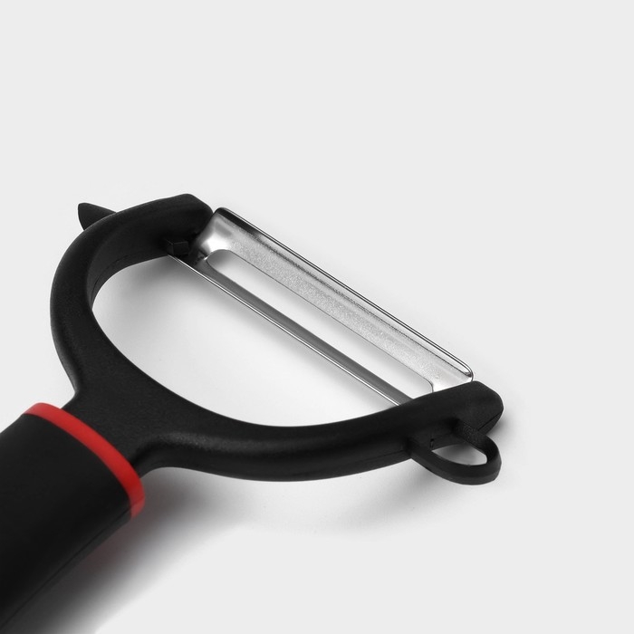 Овощечистка Доляна Digma, 17 см, нержавеющая сталь, чёрная, красная Овощечистка Доляна Digma, 17 см, нержавеющая сталь, чёрная, красная