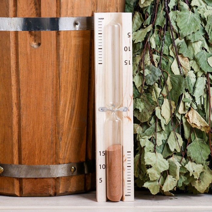 Часы песочные для бани и сауны ЧПС-1Г (15 мин) в картонной коробке Часы песочные для бани и сауны ЧПС-1Г (15 мин) в картонной коробке