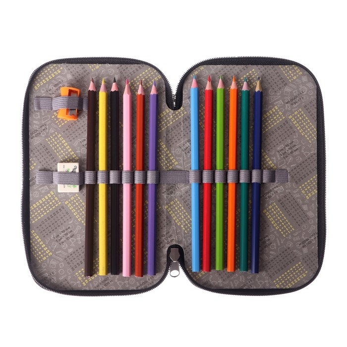 Пенал 2 секции, 125 х 205 мм, с наполнением 23 предмета, Calligrata Пенал 2 секции, 125 х 205 мм, с наполнением 23 предмета, Calligrata "Футбол" ламинированный картон, 30П26/2/set