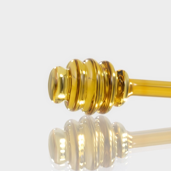 Палочка стеклянная для мёда «Медок», 15×3,2 см, цвет жёлтый Палочка стеклянная для мёда «Медок», 15×3,2 см, цвет жёлтый