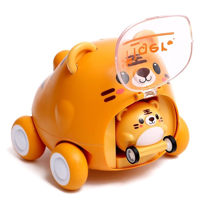 Машина инерционная &laquo;Тигрёнок&raquo;, с запуском, цвет оранжевый