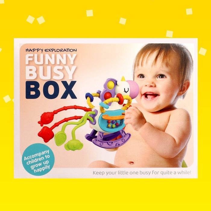 Развивающая игрушка «Единорожка», с тянучками Развивающая игрушка «Единорожка», с тянучками