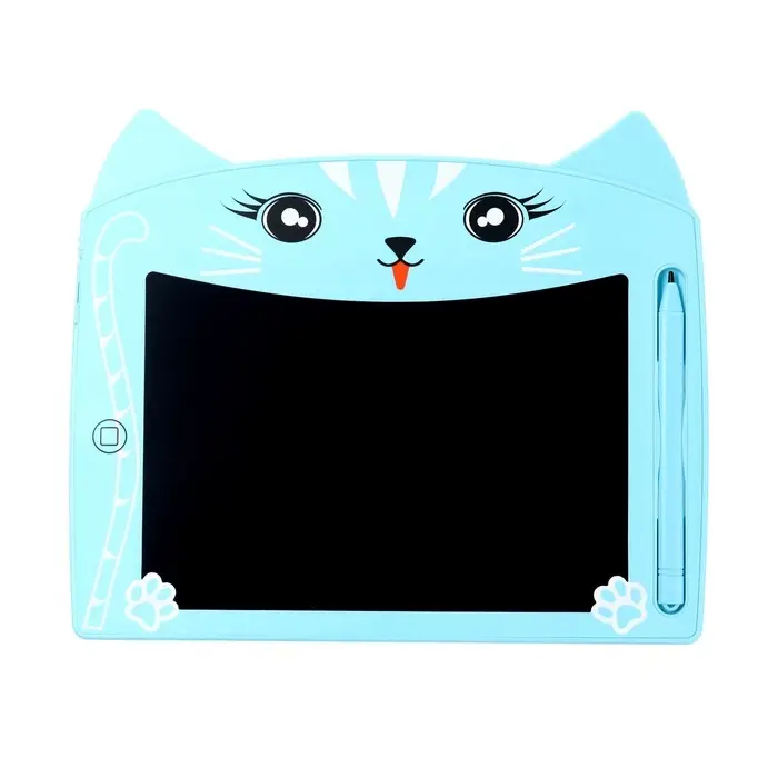 Планшет для рисования и заметок Luazon &laquo;Кот&raquo;, 8.5", цветной дисплей, синий