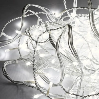 Гирлянда светодиодная сосулька 300л.LED бел,бел.каб 5.64х0.56м+1.5м Е96354