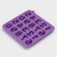 Форма для шоколада Доляна &laquo;Цифры&raquo;, силикон, 16&times;16&times;2 см, 20 ячеек (2.9&times;2.2 см), МИКС