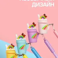 Ручка-прикол &laquo;Коктейль&raquo;, синий стержень, гелевая, МИКС