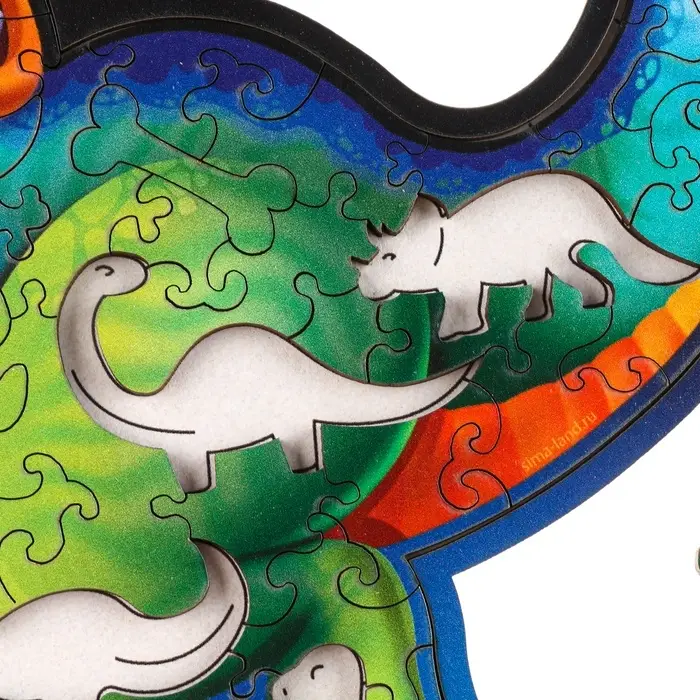 Пазл деревянный фигурный Лесная мастерская &laquo;Тирекс&raquo;, 67 элементов