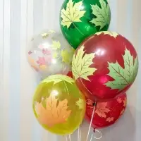 Воздушные шары латексные 12" &laquo;Осенние листья&raquo;, 25 шт., 5-сторонние, МИКС