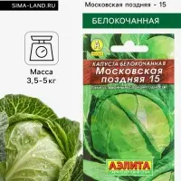 Семена Капуста белокочанная &laquo;Московская поздняя 15&raquo;, 0.5 г, &laquo;Аэлита&raquo;