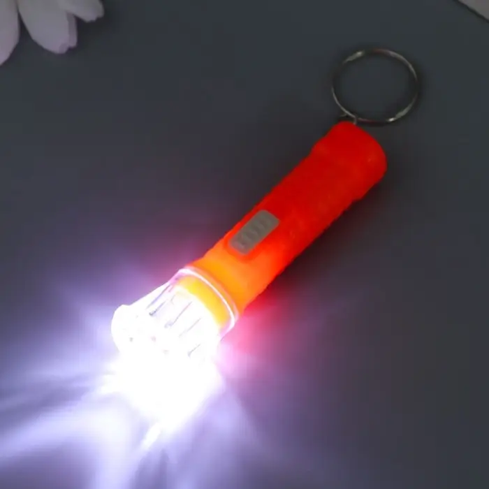 Фонарик брелок для ключей на кольце «Клеточка», 7×2×2 см, МИКС Фонарик брелок для ключей на кольце «Клеточка», 7×2×2 см, МИКС