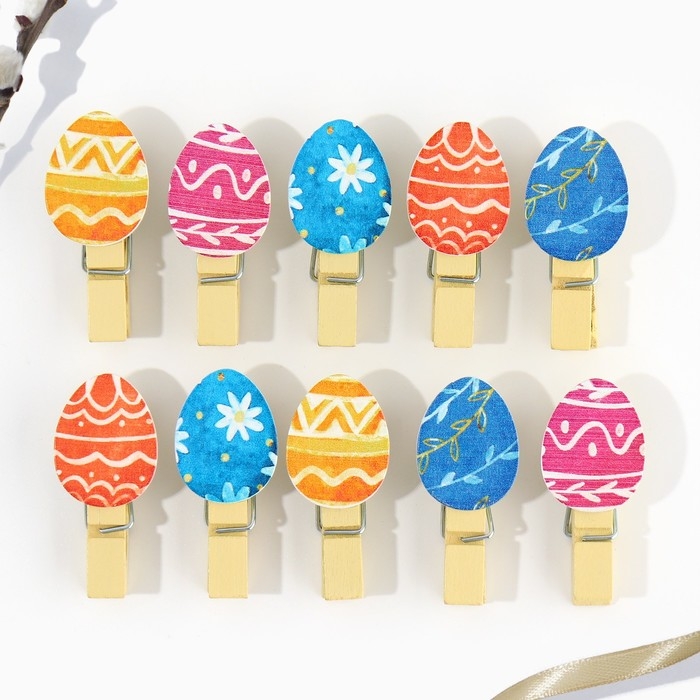 Набор прищепок для украшения вербы «Со Светлой Пасхой!», 10 х 12 см. Набор прищепок для украшения вербы «Со Светлой Пасхой!», 10 х 12 см.