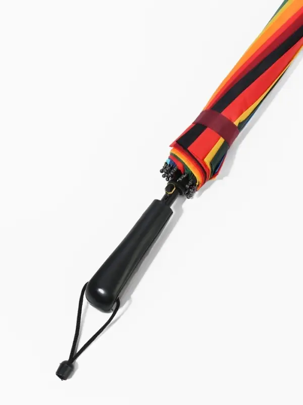 Зонт - трость полуавтоматический &laquo;Радуга&raquo;, эпонж, 16 спиц, R=48/55 см, D=96 см, разноцветный